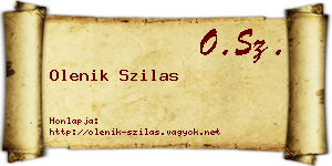 Olenik Szilas névjegykártya